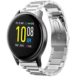 Lamshaw for UMIDIGI Uwatch 2S バンド, ステンレス メタル ベルト 交換バンド 対応 UMIDIGI Uwatch 2S