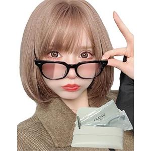 ブルーライトカット 変色 UVカット 青色光カットメガネ  PCメガネ ファッション眼鏡 ステンレス お洒落 男女兼用 超軽量 サングラ