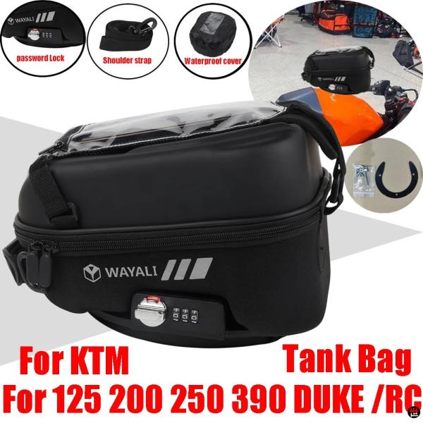 KTM デューク用ラゲッジタンクバッグ ラゲッジタンクロック 収納バッグバックパック アクセサリー ...