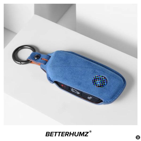 ALCANTARA-リモートキーカバー 保護アクセサリー BMW I7 X7 G07 LCI IX ...