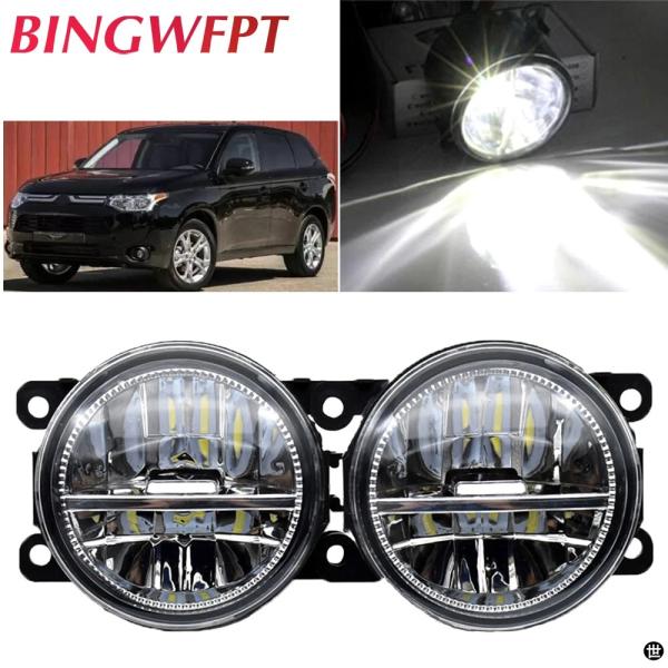 2個フロントバンパー12V LEDフォグランプ三菱OUTLANCER 3 2013三菱アウトランダー...