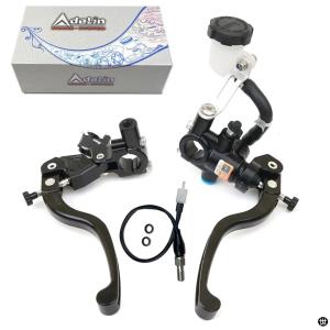 アドリン-バイククラッチポンプ マスターシリンダー レバーハンドル ヤマハ カワサキ スズキ 14MM 15MM 16MM 17MM 19MM PX1バイク 用油圧ポンプ