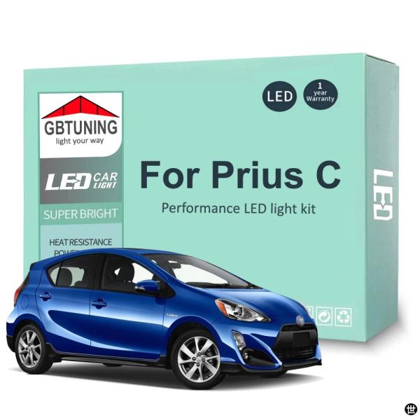 8 個アクセサリートヨタプリウス C 2012-2016-20 CANBUS ドームナンバープレート...