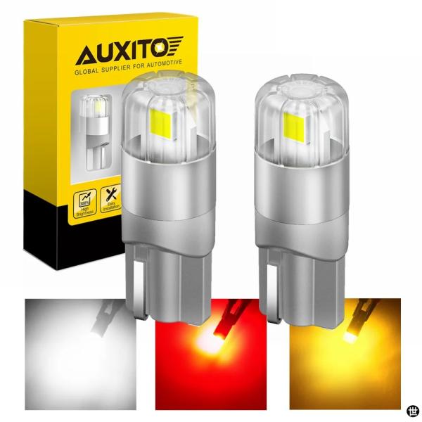 AUXITO T10 LED 電球 CANBUS ライト超高輝度 194 オレンジ W5W LED ...