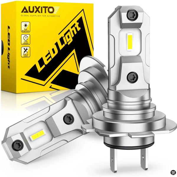 AUXITO 2X H7 LED CANBUS 360 ヘッドライト電球 H7 LED ライトトヨタ...