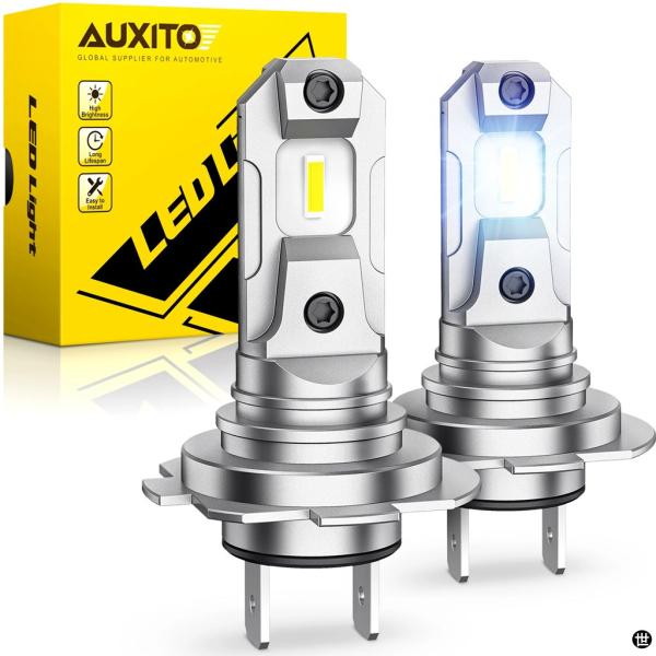 AUXITO H7 LED ヘッドライト電球 360 H7 LED ライト CANBUS ファンレス...