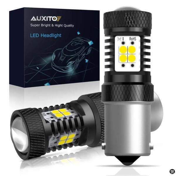 2 個 P21W LED 1156 BA15S 7506 R10W LED 電球ライト 1500LM...