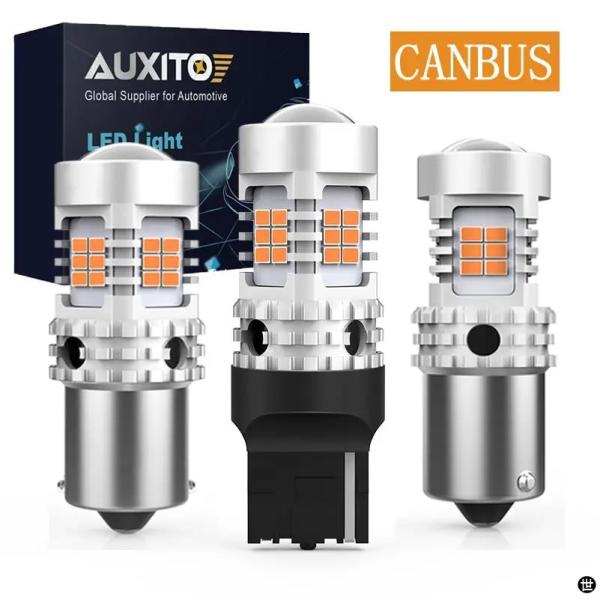 AUXITO 2個 P21W 1156 BA15S BAU15S PY21W CANBUS LED ...
