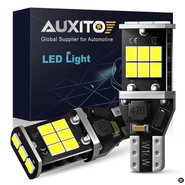 AUXITO W16W LED T15 CANBUS 912 921 バックアップリバースライトアウ...