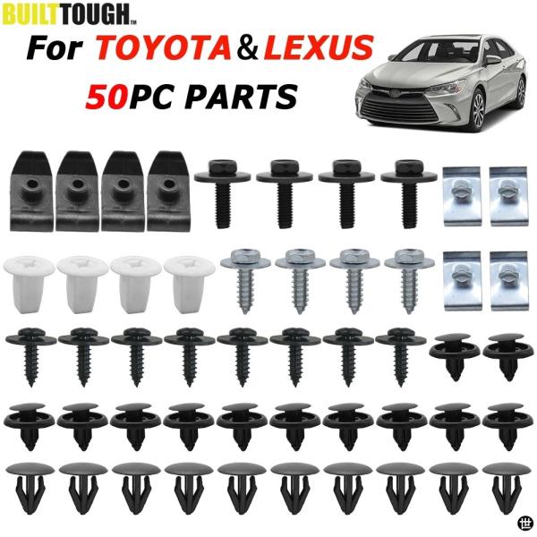 50X エンジンアンダーカバークリップバンパーホイールアーチフェンダーシールドスプラッシュガードネジ...
