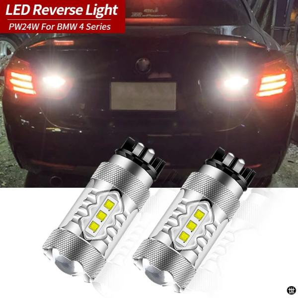 2 個キセノンホワイト CAN バス PW24W PWY24W LED 2014-2017 BMW ...