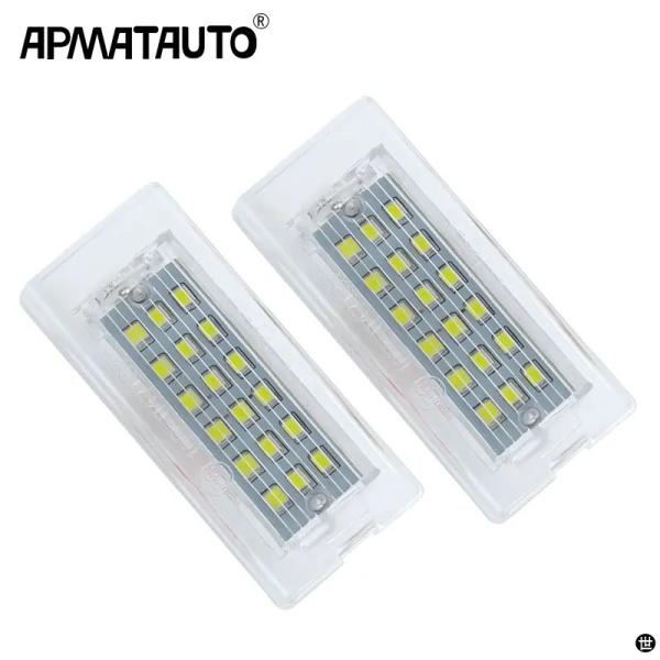 2 個ホワイト CANBUS LED ナンバーライセンスプレートライトランプ 18 SMD 3528...
