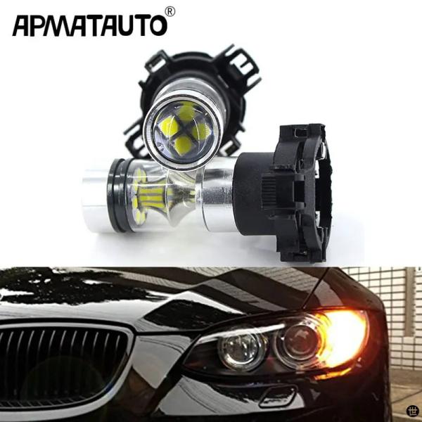 2 個車 PY24W LED CANBUS ハイパーフラッシュしアンバーイエロー BMW E90/E...