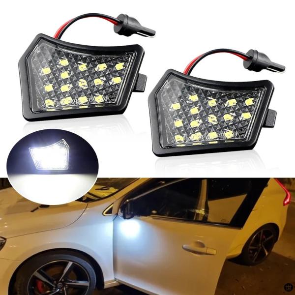 2X LED アンダーミラーパドルライトボルボ V40 V50 V60 V70 MK3 C70 MK...