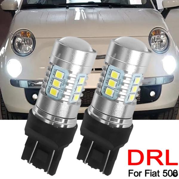2X LED デイタイムランニングライト車用電球 580 DRL CANBUS フィアット 500 ...