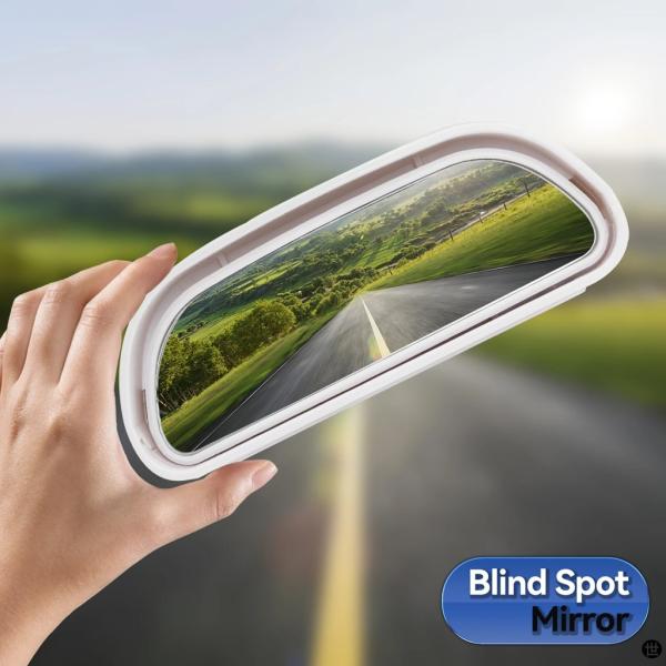 ホワイトブラインドスポットミラー車リバースパーキング広角凸面リアビューミラー 360 度バックミラー...