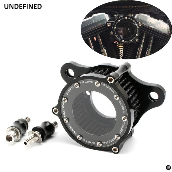 バイクエアフィルター吸気ブラックフィルターキットハーレースポーツスターアイアン 883 低カスタムロ...