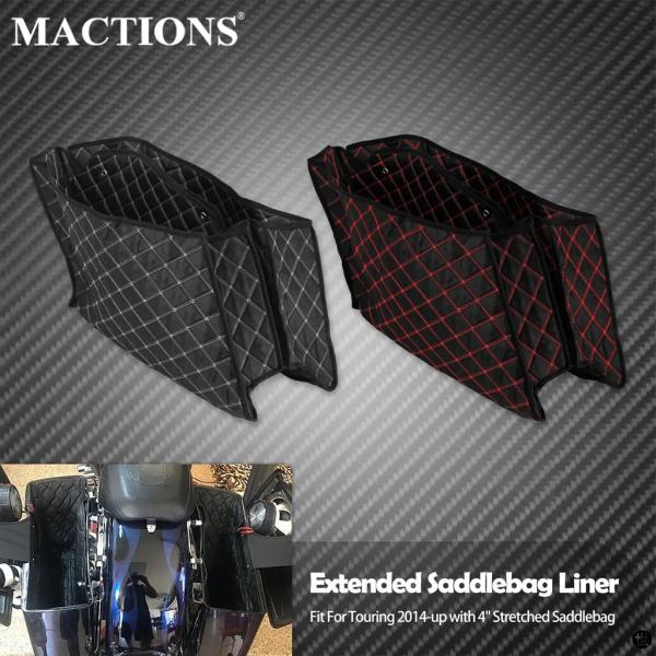 バイクブラック 4 ''サドルバッグライナーストレッチバッグインサートハーレーツーリングエレクトラロ...