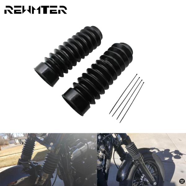2Xバイク 49 MMフロントフォークカバーゲートルゲイターブーツプロテクターショックアブソーバーゴ...