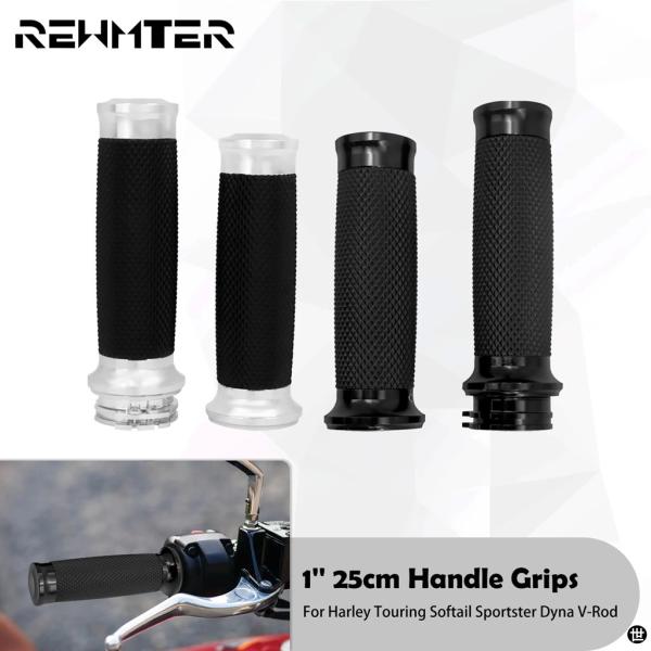 バイク 1インチ 25 MMハンドグリップ非電子ハンドルバースロットルハーレースポーツスター XL ...