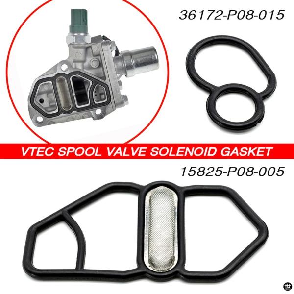 DOHC VTEC スプールバルブソレノイドガスケットアッパー＆アンプアンダーホンダプレリュードシビ...