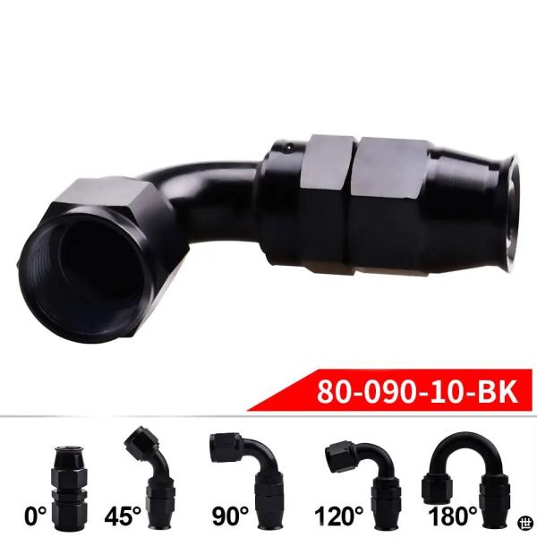 AN6 8 10 ストレート 0 45 90 180 度 PTEF 再利用可能スイベル PTFE ホ...