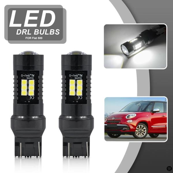 2X LED DRL 電球 2012-2019 フィアット 500 2014-2018 500L フ...