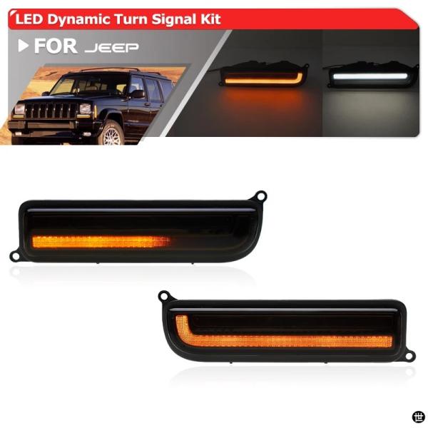 スモークアップグレードスイッチバックシーケンシャルウィンカー/DRL パーキングキットジープチェロキ...