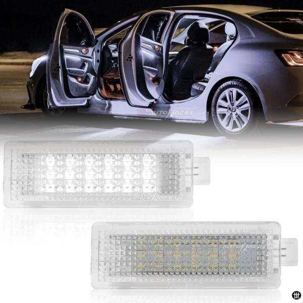 2X LED カーテシー足元ブーツドアライトキャリアトランクライト BMW E60 E87 E70 ...