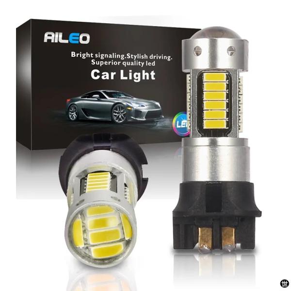 AILEO アンバーホワイト PW24W PWY24W CANBUS LED 電球 30 SMD ア...