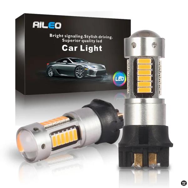 AILEO 2X OBC CANBUS ホワイト LED PW24W PWY24W 電球アウディ B...