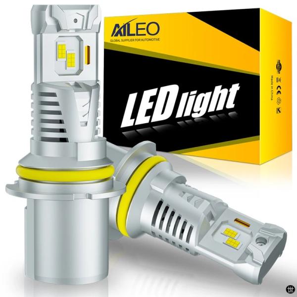 AILEO 2 個 LED 9007 ヘッドライト HI/LO ビーム HB1 9004 HB5 L...