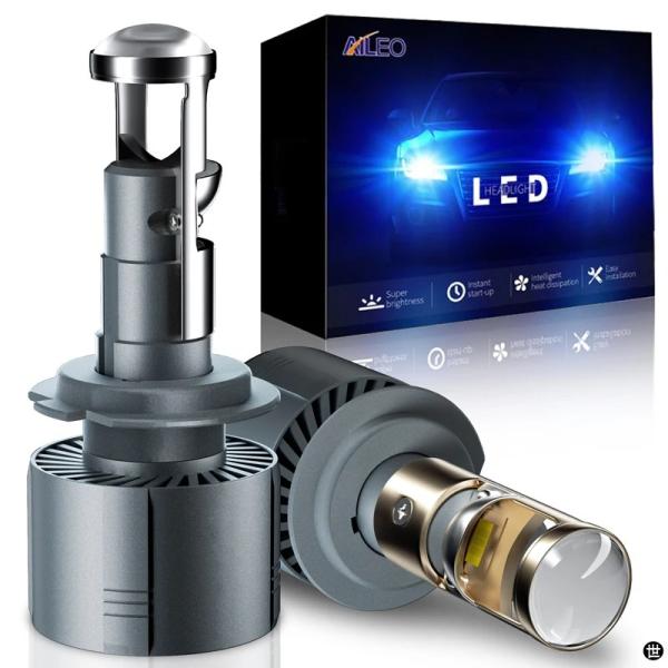 AILEO 2 個ベース H7 LED CANBUS スーパーミニプロジェクターレンズ H11 90...