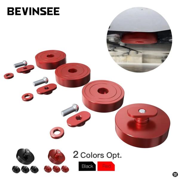 BEVINSEE 4 個ジャックジャッキングリフトパッドジャックパッドシボレーコルベット C5 C6...