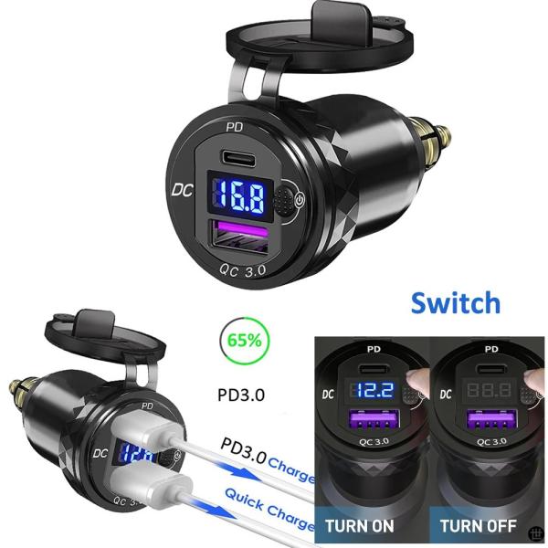 合金クイックチャージ 3.0 デュアル USB チャージャートライアンフタイガー 900 GT ラリ...