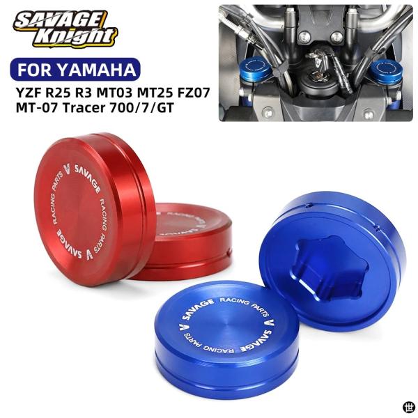 フロントフォークショックキャップカバーヤマハ MT-03 MT25 YZF R3 R25 MT-07...
