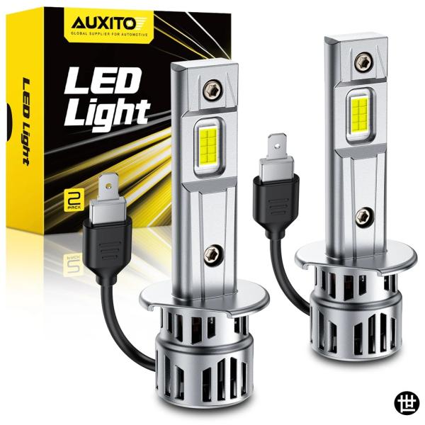 AUXITO 2025 アップグレード H1 LED ヘッドランプバルブ 6500K ホワイト CA...