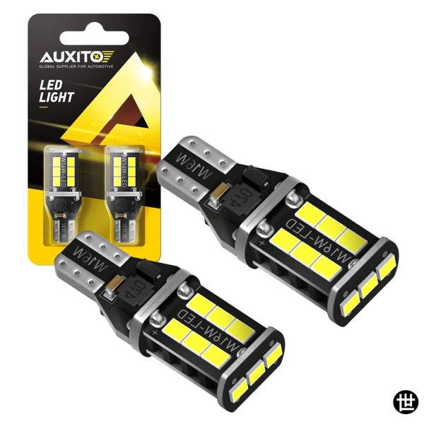 AUXITO 2個 オートランプ 12V T15 W16W LED CANバス バックアップライト ...