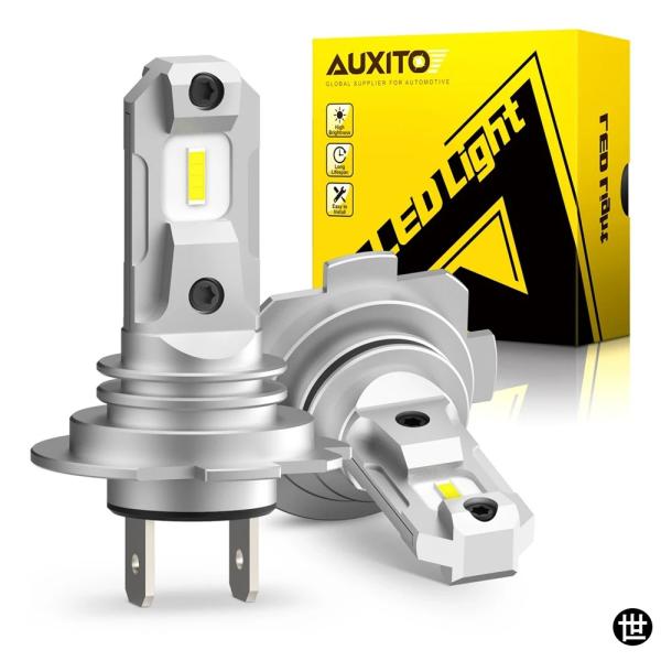 AUXITO 2個 12000LM CSPチップ LEDヘッドライト H7 ファンレス ワイヤレス ...