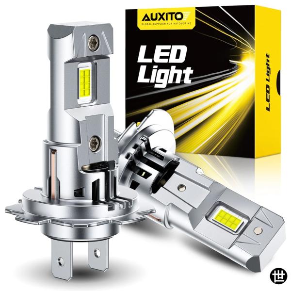 AUXITO 2個入り H7 LEDヘッドライト電球 ホワイト CANBUS 30000LM 車用ヘ...