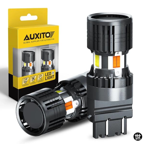 AUXITO 2個 ターボ P27/7W T25 3157 LED電球 CANバス 車用 ウィンカー...
