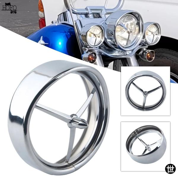 5.75インチ 5 3/4インチ ヘッドライト ブレットスタイル トリムバイザーリング ハーレー ダ...