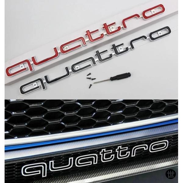 AUDI QUATTRO エンブレム 3D ABS 車フロントグリルエンブレム A3 A4 A5 A...