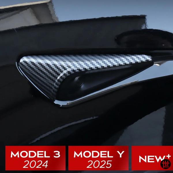 テスラモデル3ハイランド2024モデルY発売ジュニパー2025用サイドカメラカバーレンズプロテクター...