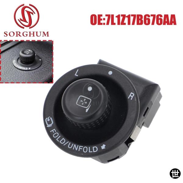 SORGHUM 車用バックミラースイッチ パワーフォールド サイドミラー調整コントロールスイッチ 7...