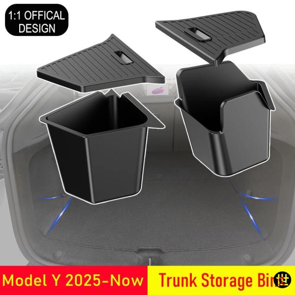 TESLA MODEL Y JUNIPER 2025用 リアトランクサイド収納ボックス カーゴオーガ...