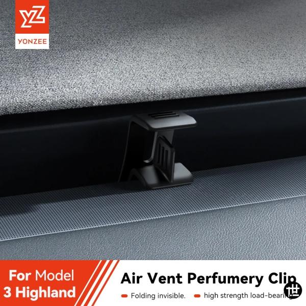 YZ コンパクトエアベントアロマセラピークリップ テスラモデル3用 Yハイランドジュニパーブラケット...