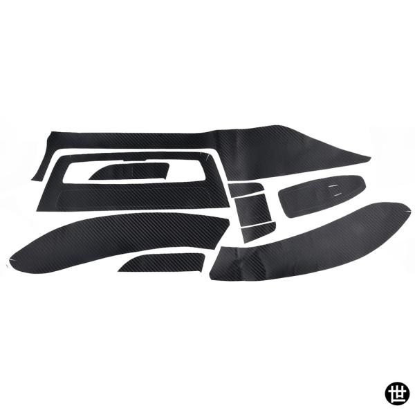 LHD 3Dインテリアマットブラックカーボンデカールトリムステッカーキット/セットBMW 3シリーズ...