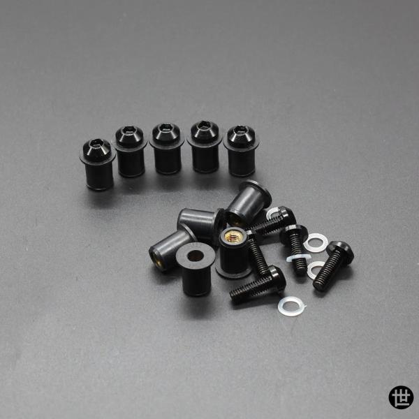 10個入り 5MM ウインドスクリーン ボルト ネジキット ヤマハ R6 R3 R25 XJ6 FJ...
