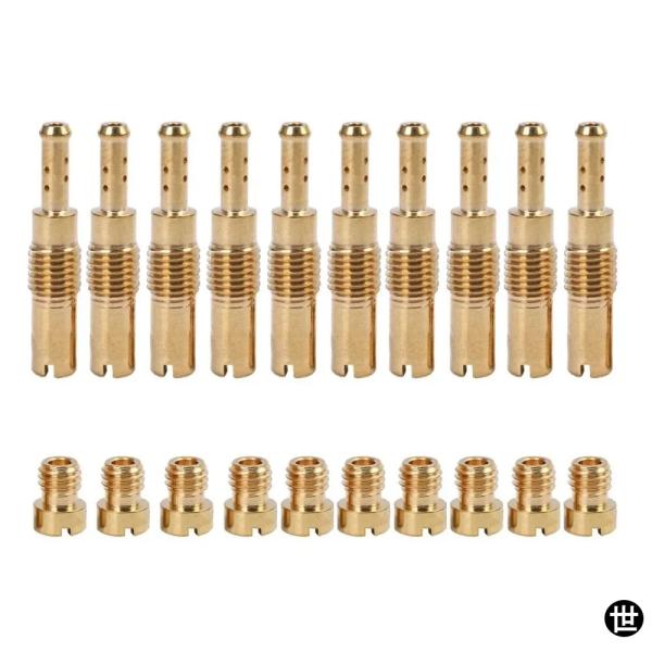 20個/セット キャブレター メインジェット スローパイロットジェットセット KEIHIN PWK ...